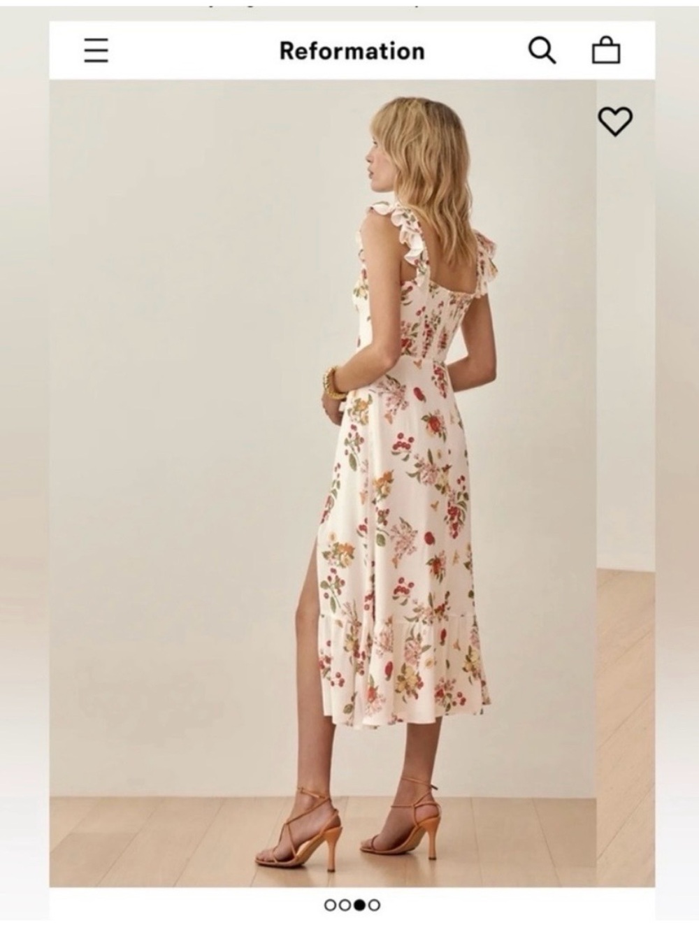 Reformation Bondi Midi Georgette Floral Dress - Picture 3 of 12